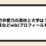 竹井愛乃の高校と大学は？身長などwikiプロフィールも！