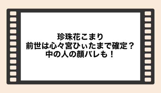 珍珠花こまりの前世は心々宮ひぃたまで確定？中の人の顔バレも！