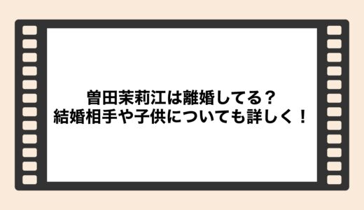 曽田茉莉江は離婚してる？結婚相手や子供についても詳しく！
